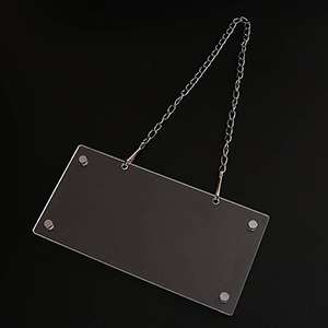 Acrylic Clear Frame Sign Holder with Hanging Chain