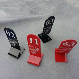 Acrylic Table Standing Name Plate Number Sign Holders