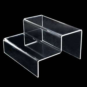 Counter Top 2 Tier Acrylic Riser Step Display by Combination of Life