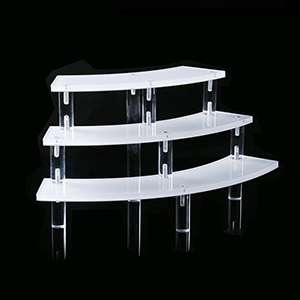 Tabletop 3 Step Acrylic Riser Clear for Jewelry display / Makeup Storage