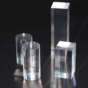 Clear Solid Round Block Riser, Solid Acrylic Riser Block, Acrylic Circular Riser Block