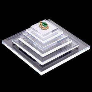 Solid Clear Acrylic Cube for Retail Jewelry Display Store Shop