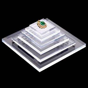 Clear Polished Acrylic Rectangular Display Block