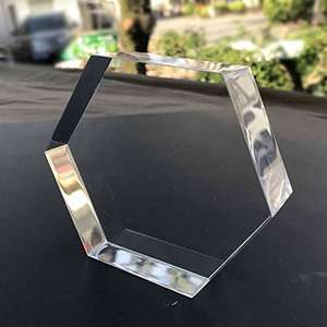 Hexagon Shape Counter Solid Acrylic Display Block Retail Jewellery Display