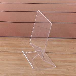 Clear Table Top Acrylic Book Plate Retail Shop Display Stand Rest
