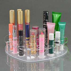 Heart Shape Acrylic Lipstick Display Stand, Acrylic Makeup Display Stand