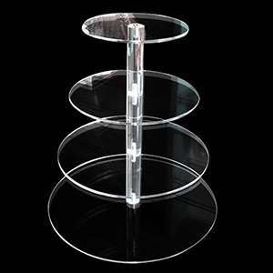 Clear Acrylic 4 Tier Round Cupcake/ Cake/ Dessert Display