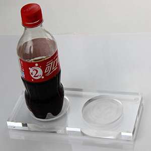 Thick Clear Acrylic Drinking Bottle Display Holder