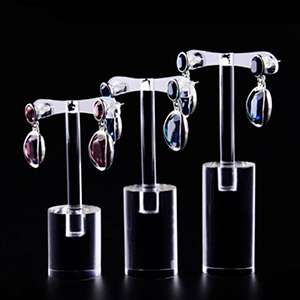 Acrylic Clear Earring T-Bar Display Stand