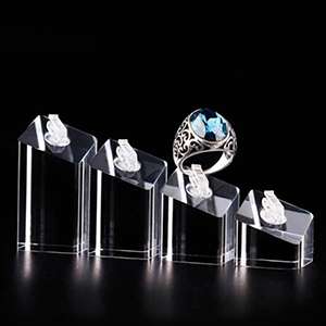 Square Base Acrylic Ring Display Holder for Ring Jewelry Display