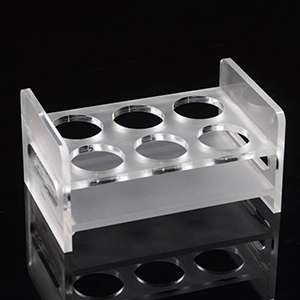 Frosted Acrylic 2 Rows 6 Round Holes Wine Glass Cup Holder