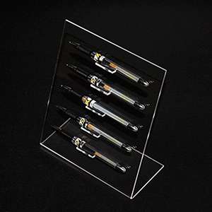 L-Shaped 5-Slots Premium Clear Acrylic Pen For Home, Office Or Store Usage