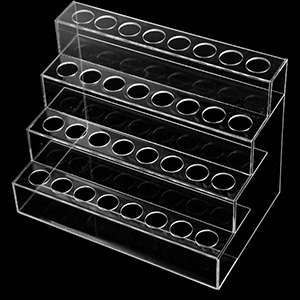 4 Tier 32 Spaces Clear Acrylic Lipstick Organizer Display Stand