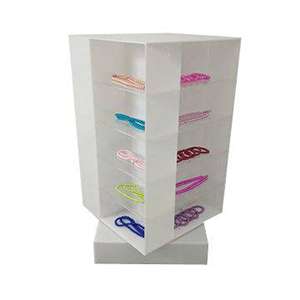 AJD-P0411 Revolving Acrylic Jewelry Display Case 5 Shelves