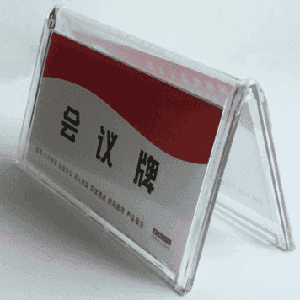 V Shape Acrylic Tent Card Holder