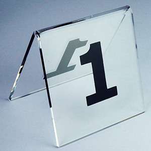 V Shape Clear Acrylic Table Number Holder