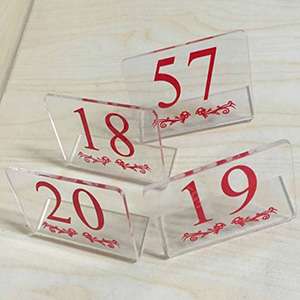 Tent Style Acrylic Table Number