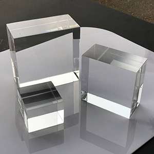 Clear Perspex Blocks 10X Solid Acrylic  Blocks Acrylic Displays 75x75x30mm