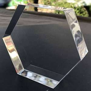 Hexagon Shape Counter Solid Acrylic Display Block Retail Jewellery Display XH0139