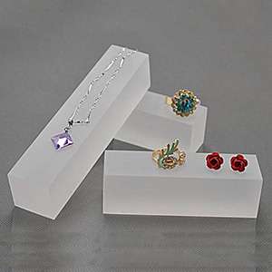 Polished Acrylic Solid Block Risers, Rectangle Plexiglass Solid Cube Display Stands, Jewelry Display Block Holder XH0007
