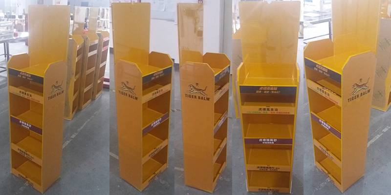 Tiger Balm Wooden Retail Floor Display Stands