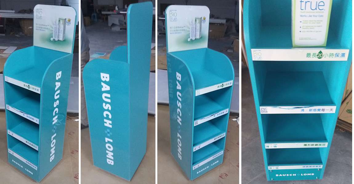 Point of Sale Retail Wooden Floor Display Stands