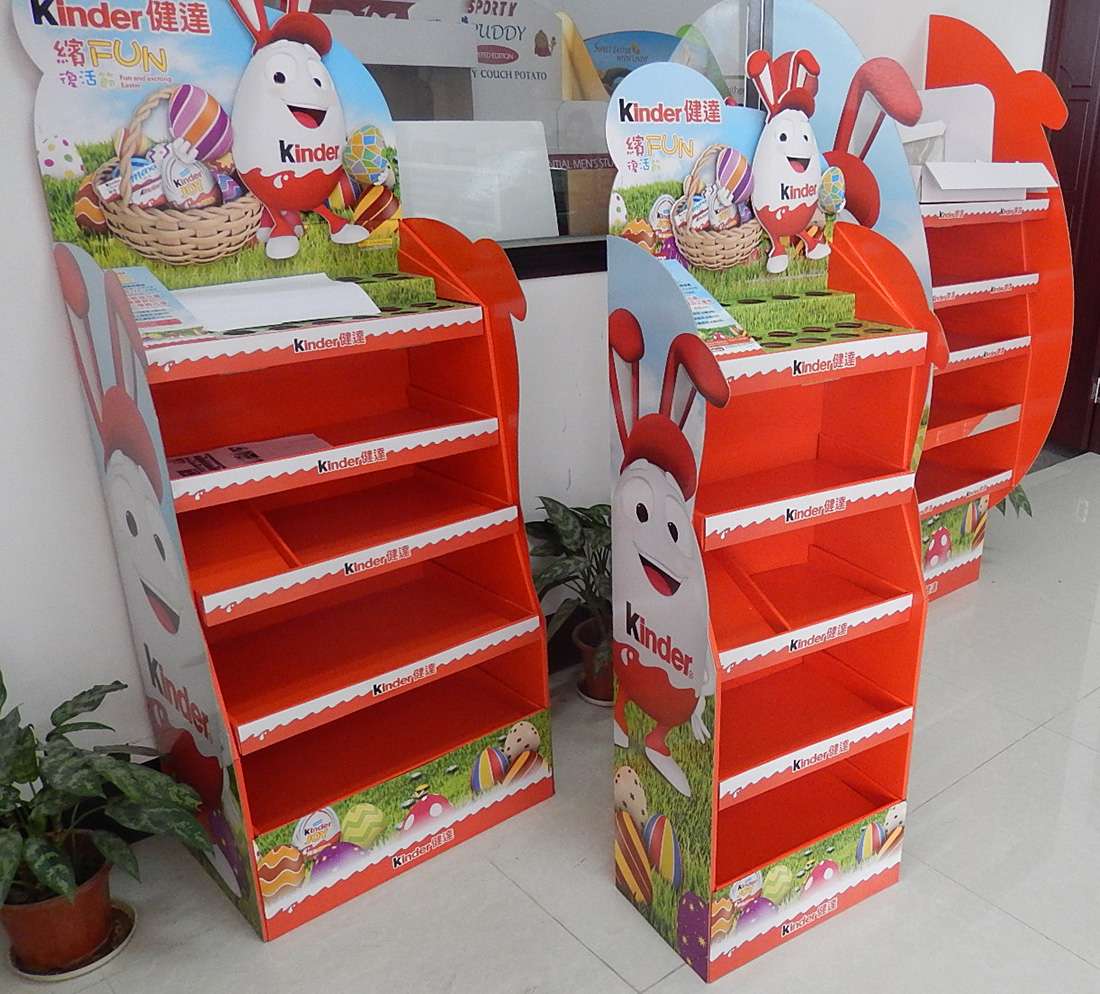 Kinder Point of Sale Retail Corrugated Cardboard Display Stands