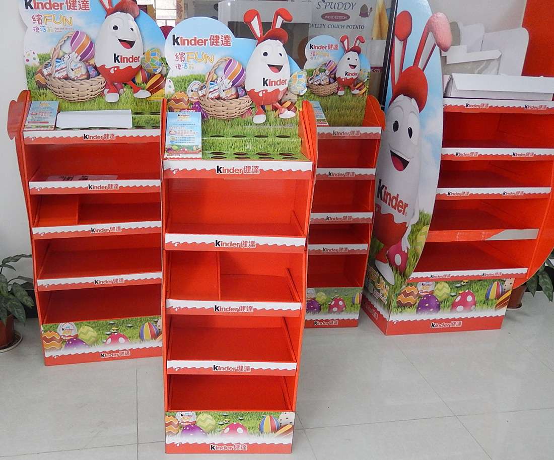 Kinder Point of Sale Retail Corrugated Cardboard Display Stands