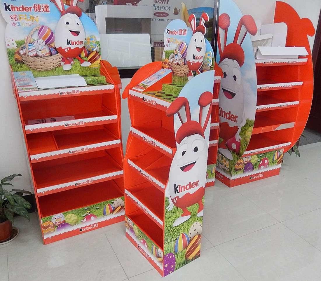 Kinder Point of Sale Retail Corrugated Cardboard Display Stands