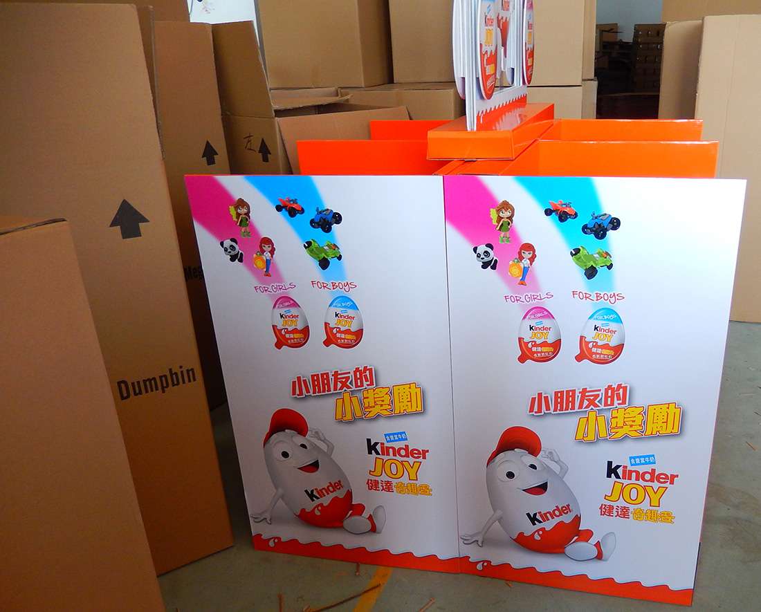 Kinder Point of Sale Retail Corrugated Cardboard Display Stands