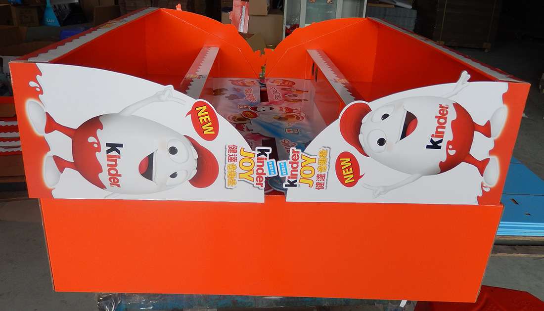 Kinder Point of Sale Retail Corrugated Cardboard Display Stands