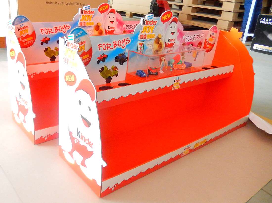 Kinder Point of Sale Retail Corrugated Cardboard Display Stands